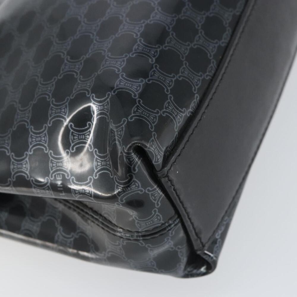 CELINE Macadam Canvas Hand Bag Vinyl Black Auth ti3537 - Picture 16 of 16
